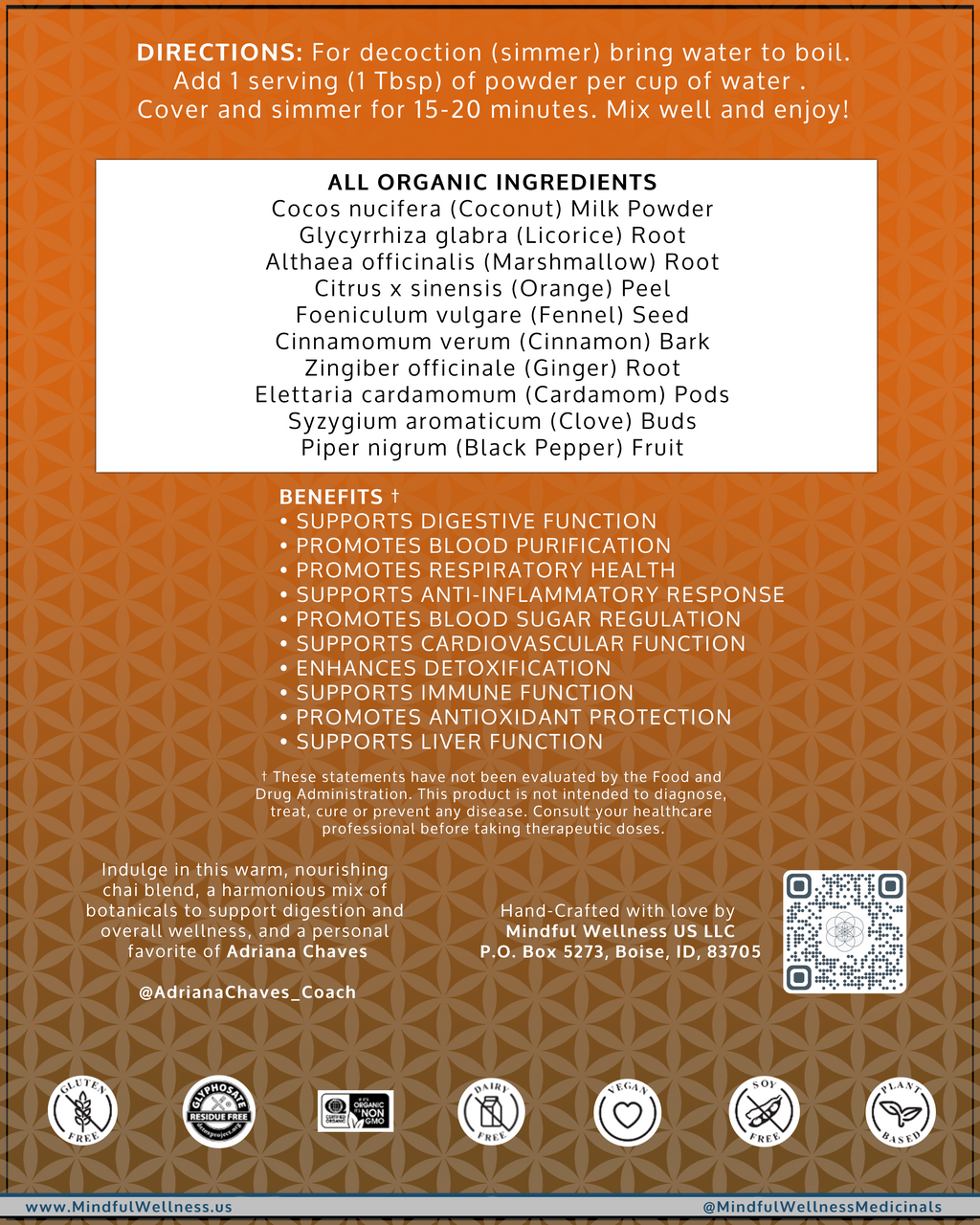 Throat Chakra Chai Powder