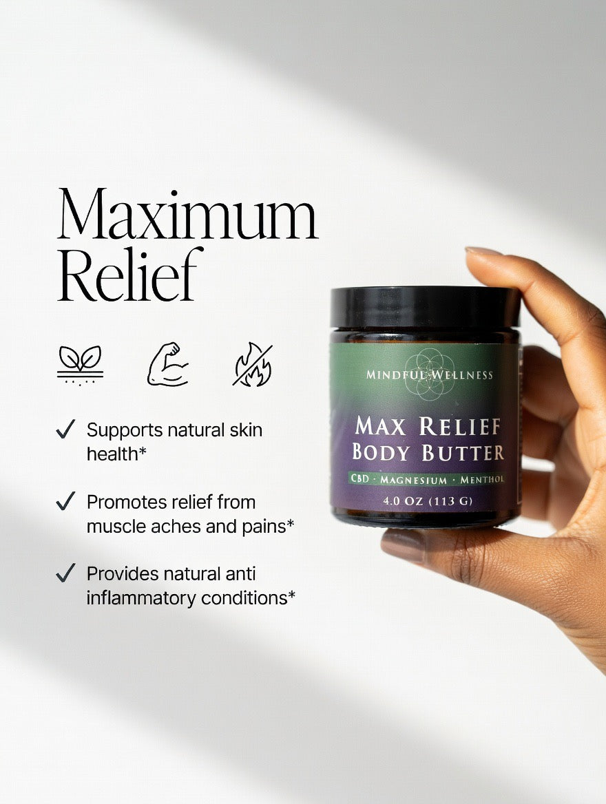 Max Relief Body Butter (CBD + Magnesium + Menthol)