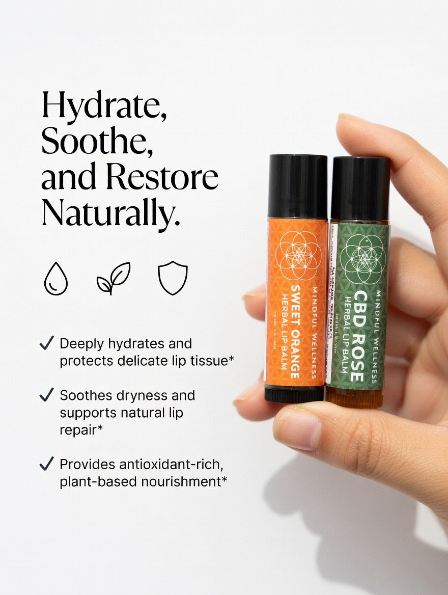 CBD Rose & Sweet Orange - Herbal Lip Balm