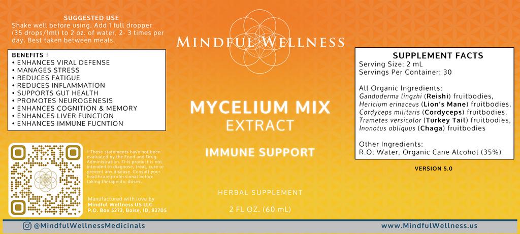Mycelium Mix 5.0 Extract - Herbal Tincture
