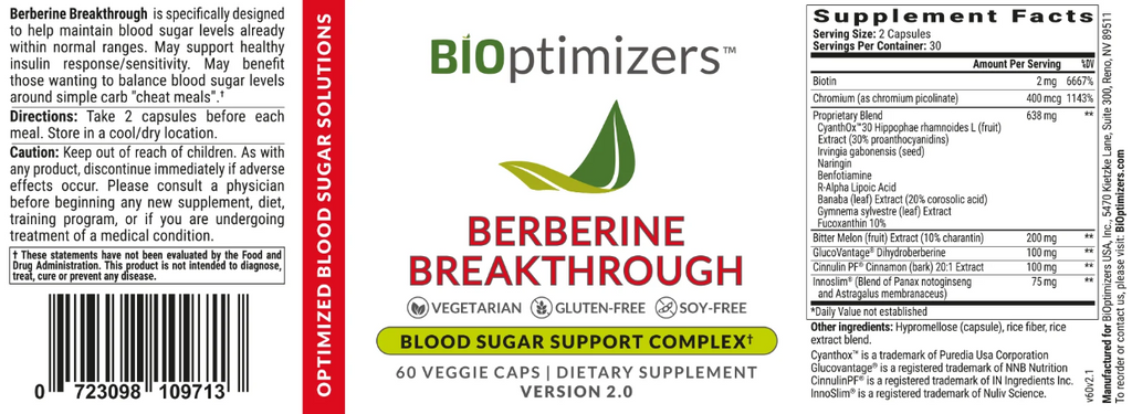 Berberine Breakthrough - BiOptimizers