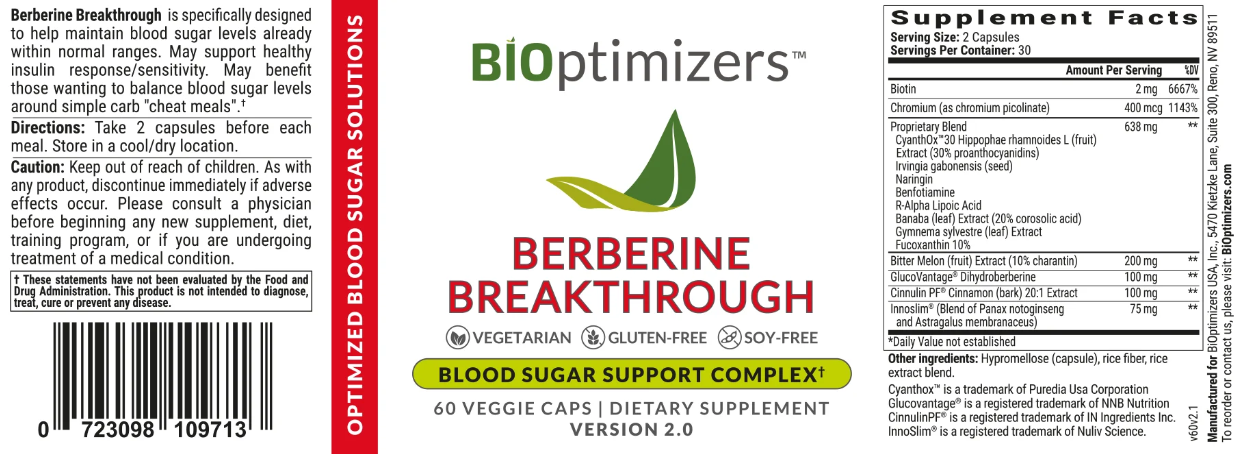 Berberine Breakthrough - BiOptimizers