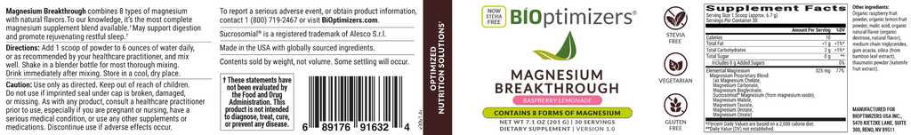 Magnesium Breakthrough - BiOptimizers